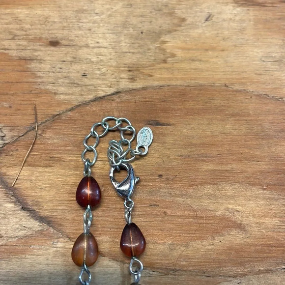 Turquoise and brown beaded woman’s necklace - Picture 9 of 10